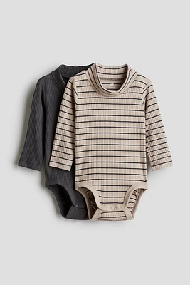 2-pack Ribbed Turtleneck Bodysuits