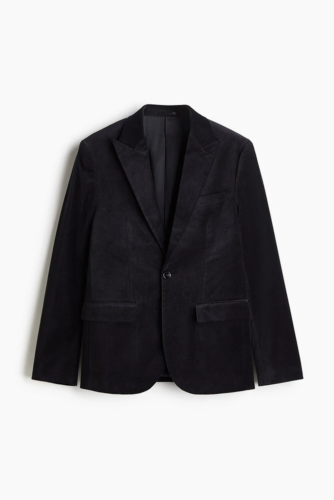 Slim Fit Velvet Blazer