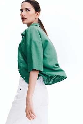 Chemise en lin mélangé