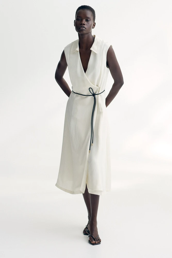 Tie-Belt Wrap Dress