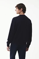 Slim Fit Bomber-Style Fine-Knit Cardigan