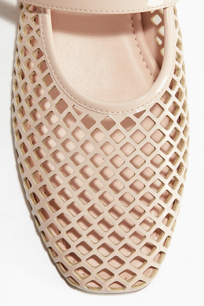 Perforated Mary Jane Ballet Flats