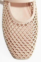 Perforated Mary Jane Ballet Flats