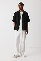 Regular-Fit Crinkled Short-Sleeved Shirt