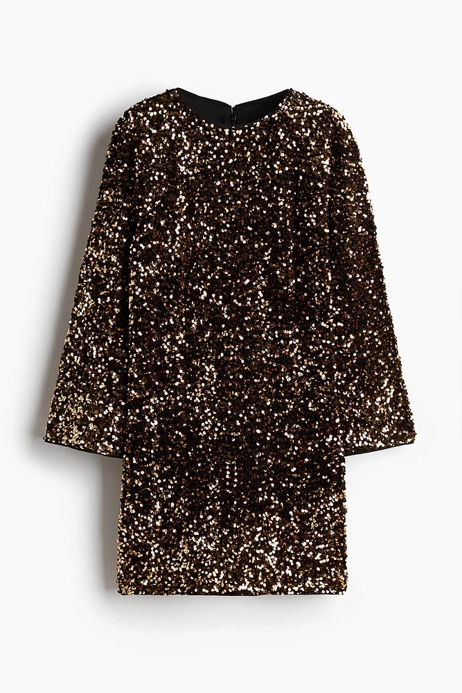 Robe trapèze à sequins