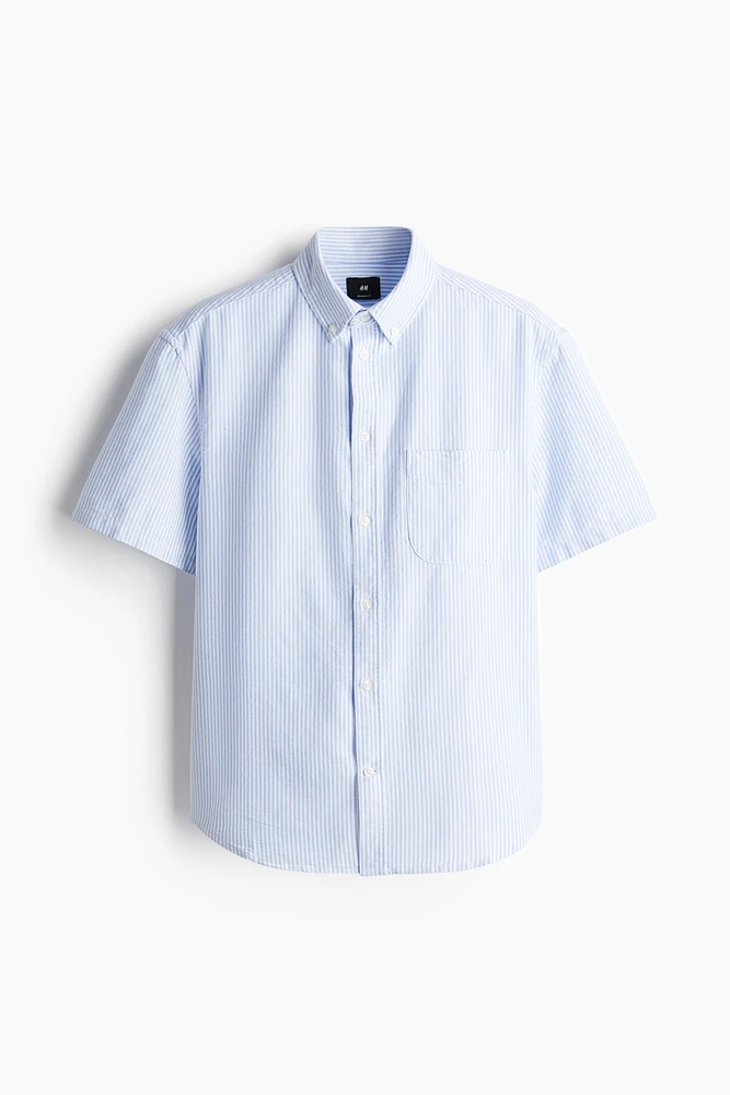 Chemise Oxford classique avec manches courtes