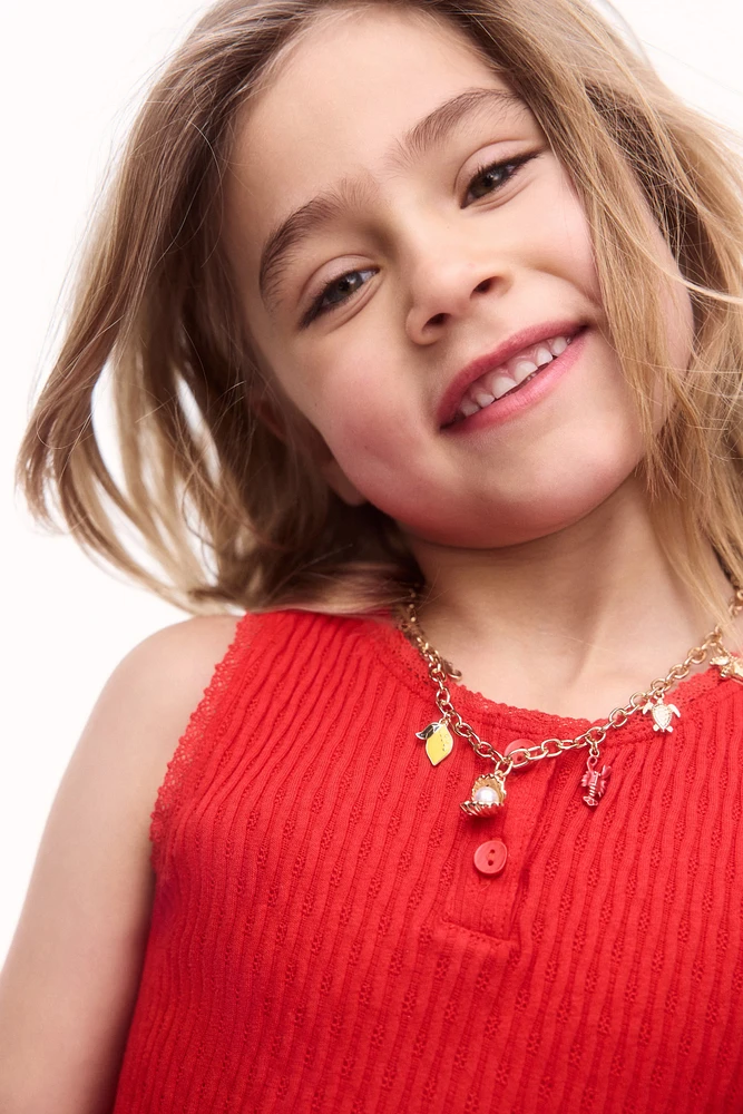 Camisole en pointelle de coton