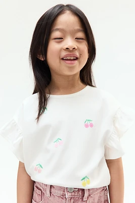 Sequined Cotton Top
