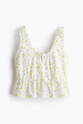 Gathered Peplum Top