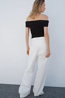 Gathered Off-the-Shoulder Bodysuit