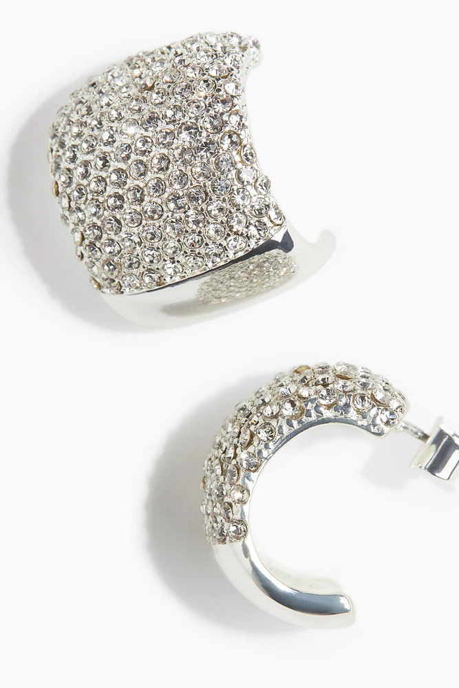 Rhinestone Hoop Earrings