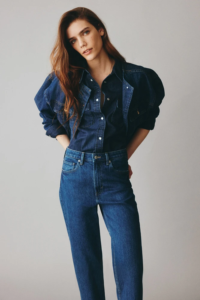 Slim Straight High Ankle Jeans
