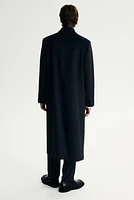 Double-Breasted Wool-Blend Coat