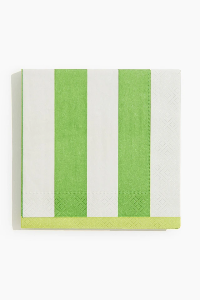 20-pack Striped Paper Napkins