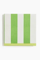 Lot de 20 serviettes en papier rayées