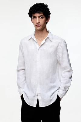 Regular Fit Linen-Blend Shirt