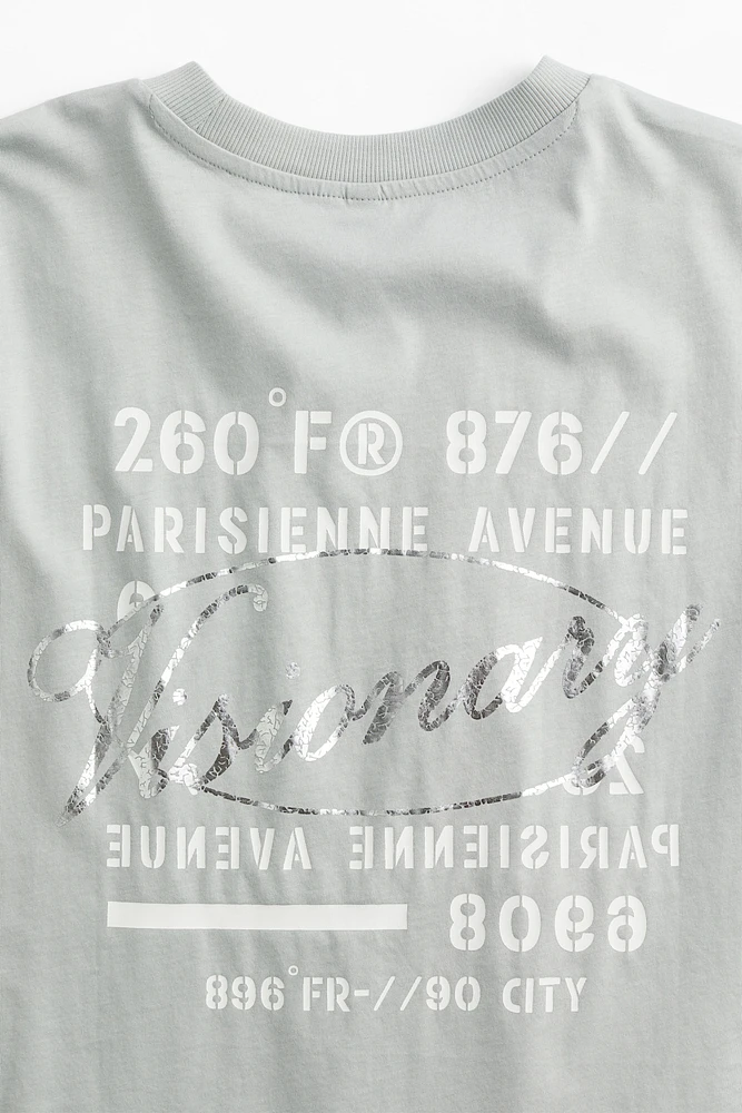 Oversized Motif-detail T-shirt