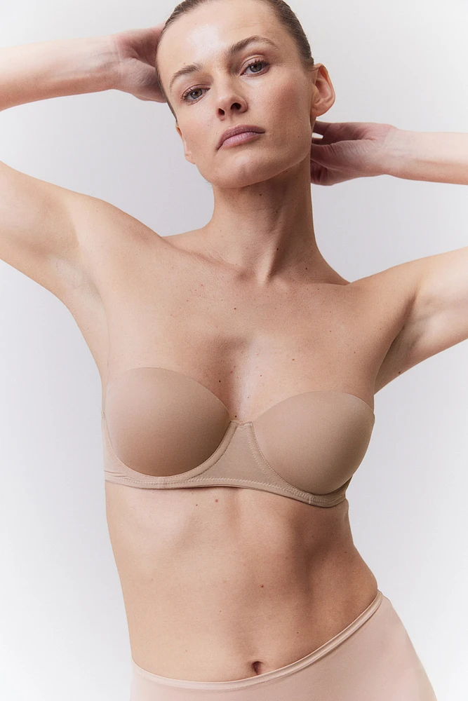 Padded Microfiber Balconette Bra