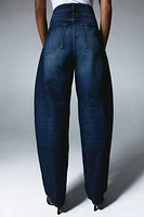 High Rise Barrel Leg Jeans