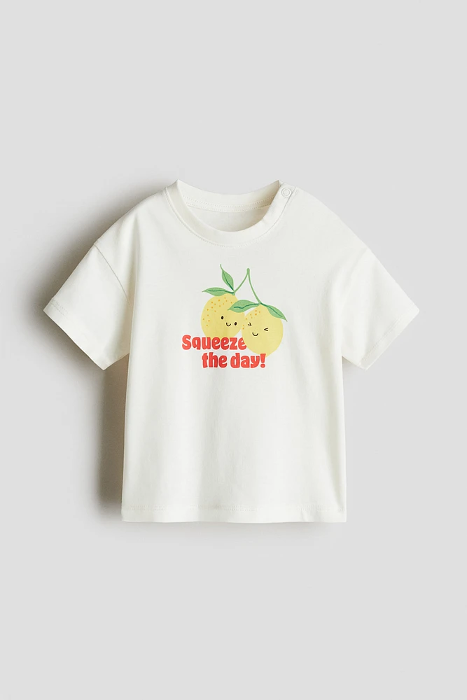 T-shirt en coton imprimé