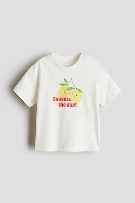 T-shirt en coton imprimé