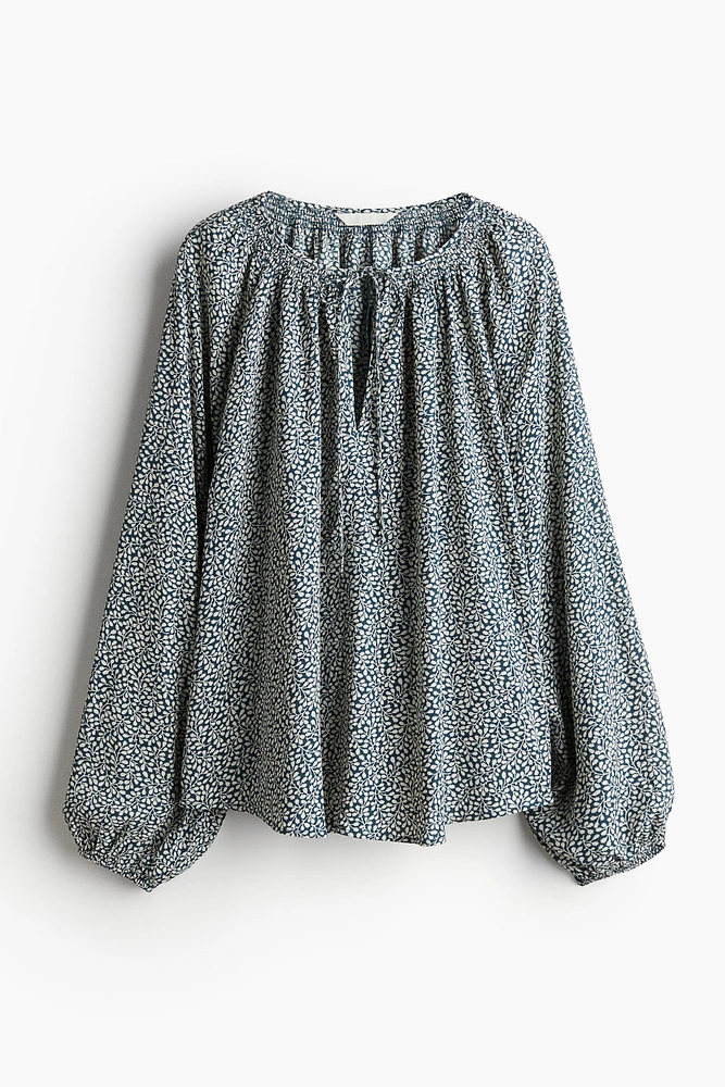 Oversized Crêpe Blouse