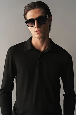 Slim Fit Wool Polo Shirt