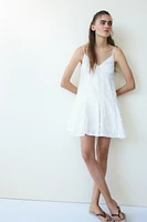 Appliquéd Cotton Dress