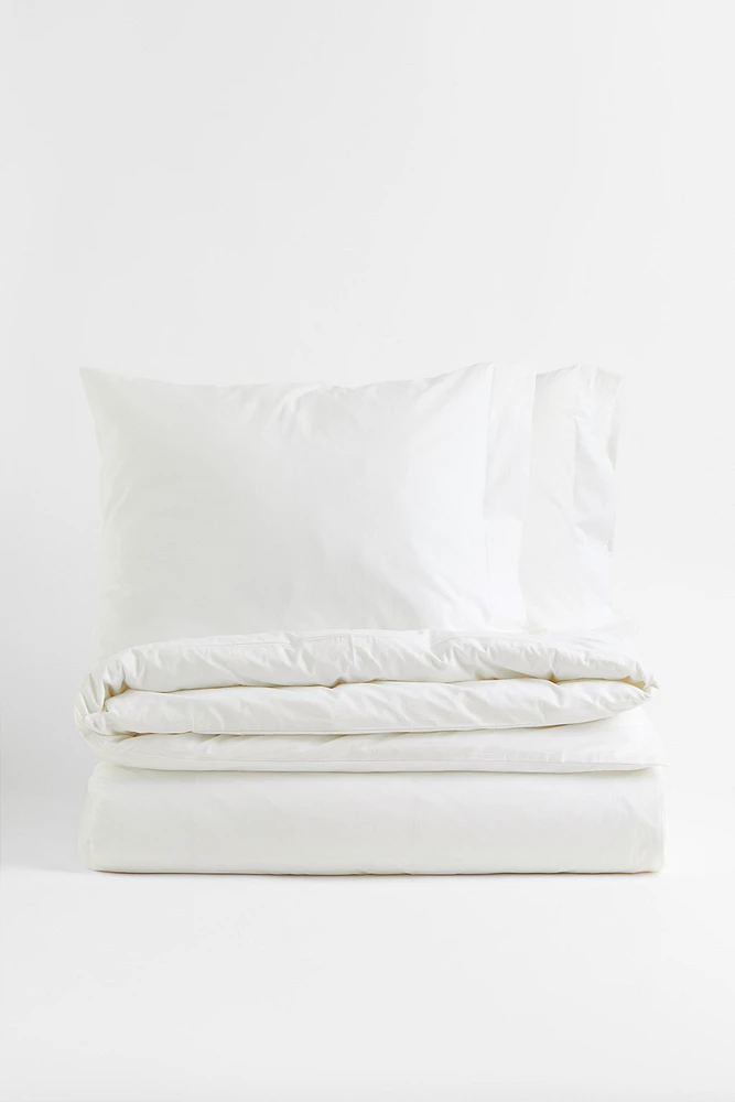 Parure de couette lit double en percale coton