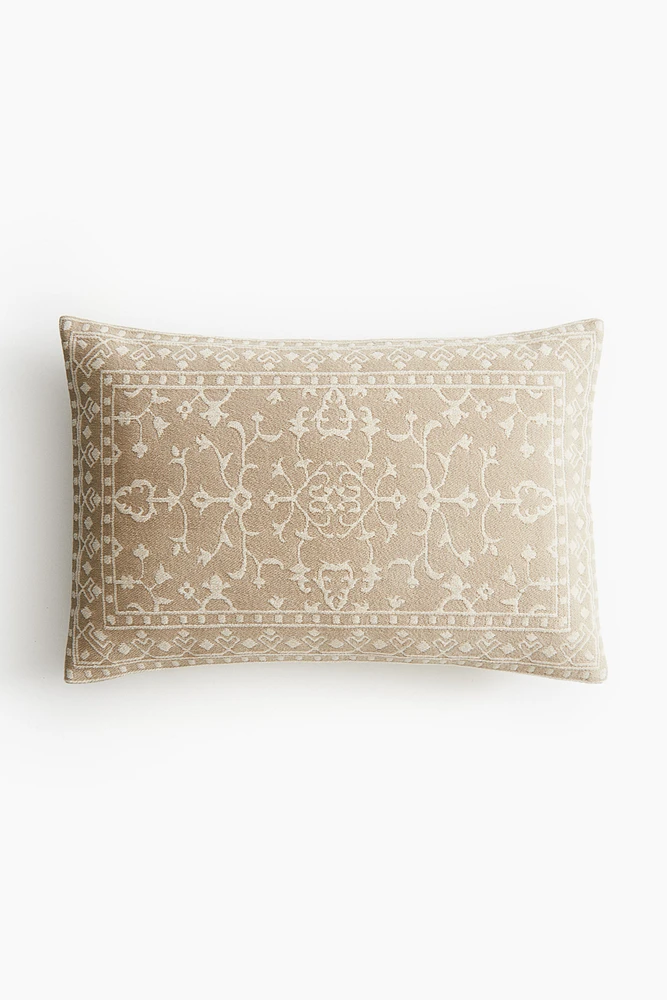 Patterned Cotton Canvas Cushion Cover