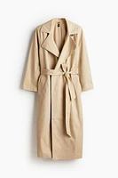 Shoulder-Pad Trench Coat