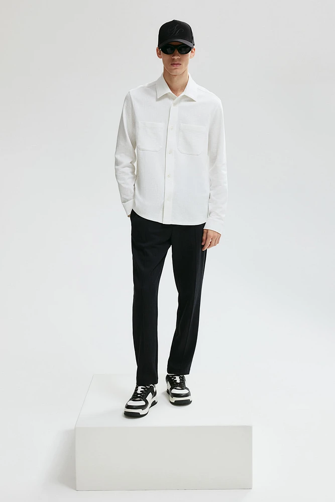 Regular Fit Textured Overshirt