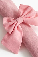 Lot de 4 ronds de serviette avec nœud