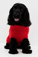 Cable-Knit Dog Sweater