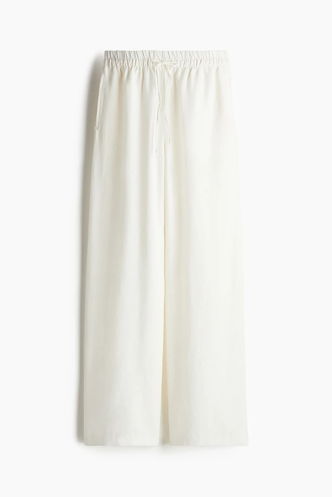 Pantalon en lin mélangé