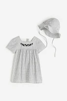 2-piece Dress and Sun Hat Set