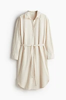 Linen-blend Shirt Dress