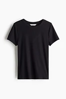 Ribbed Modal-blend T-shirt