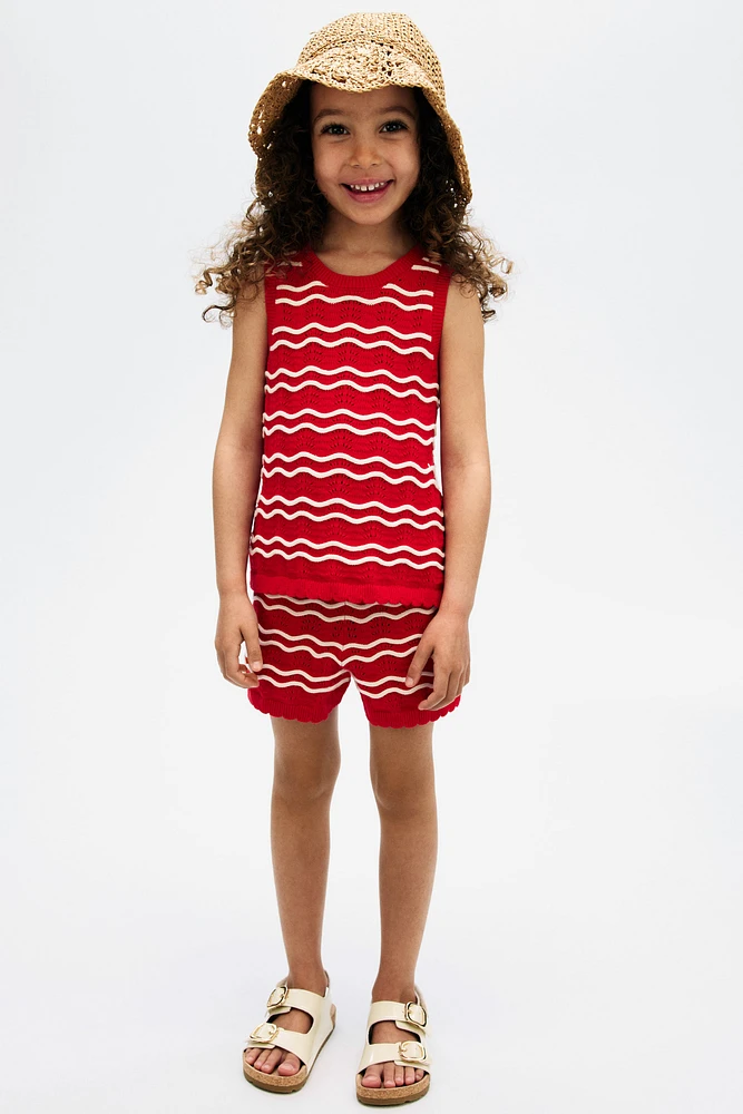 2-Piece Pointelle-Knit Set