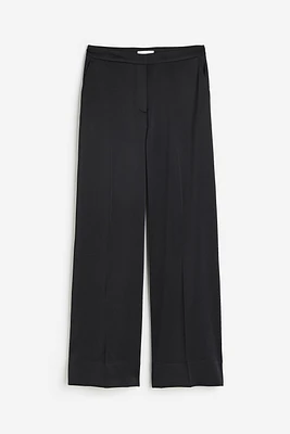 Wide-leg Satin Pants