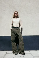 Wide-leg Cargo Pants