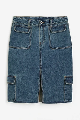 Denim Cargo Skirt