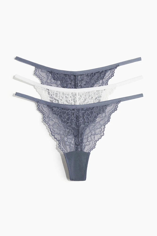 3-pack Lace Thong Briefs