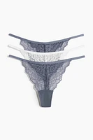 3-pack Lace Thong Briefs