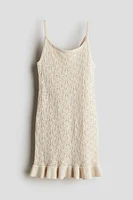 Jacquard-knit strappy dress