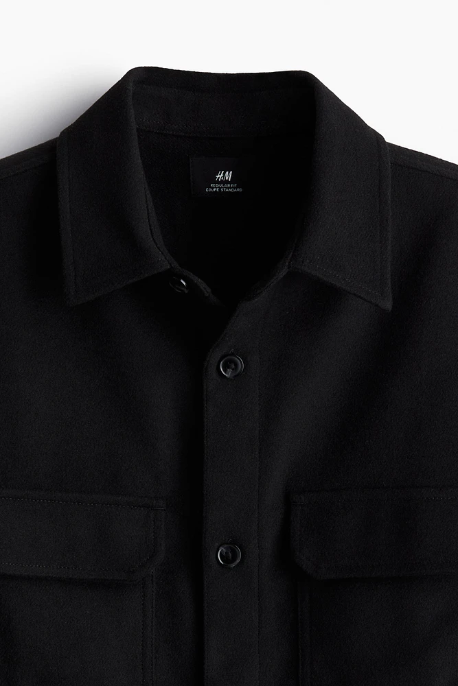 Regular Fit Felted Overshirt
