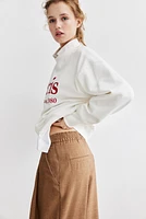 Pleat-Front Twill Pants