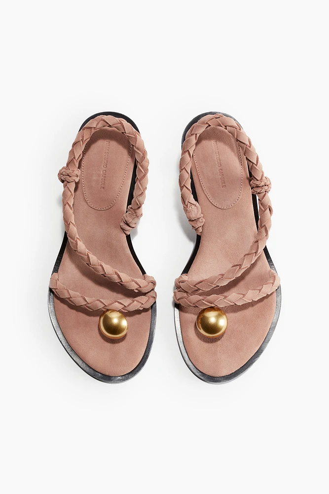 Heeled Suede Sandals