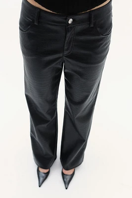 Straight Coated Pants