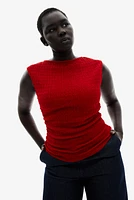 Textured jersey top